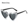 Outdoor Eyewear Bling Shades Pearls Sun Glasses Heart Sunglasses Party Glasses