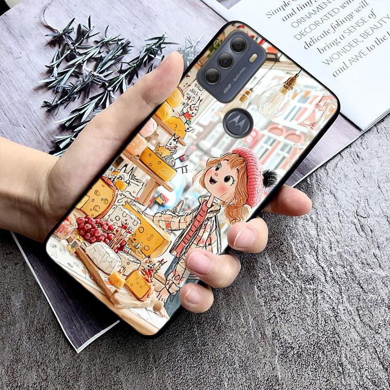 Lovely Girl Phone Case For Motorola Moto G85 G55 G05 G14 G75 G31 G50 G10 G20 G30 G60 G13 G32 G84 G54 G53 G72 G24 Power