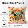 CRAFTED WITLOVE T-tous Pillow Case Plush Fabric Soft Double Sided Print Sofa Cushion Cover Throw Pillow Covers