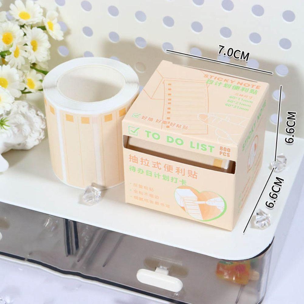 Эстетичная канцелярия Выдвижные наклейки-этикетки Задняя сторона Полностью клейкая Липкие заметки Школа Офис