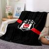 Beşiktaş Logo Print Flannel Blanket High Quality Warm Comfortable Cover for All Seasons Perfect for Gifts Home Decor