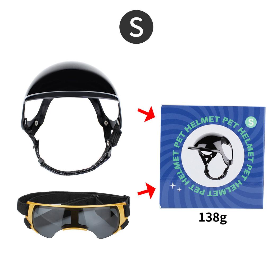 Dog Goggles with Helmet for Small Dogs Punk Style Doggy Helmet Sunglasses Set Small Dogs Outdoor Driving Walking Dog accessories