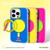 Hermit Crab Art Color Block iPhone 17 Case with Magnetic Stand, Dopamine Drop-proof