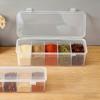 5-Compartment Spice Storage Box with Lid, Large Organizer for Salt, Pepper & Spices, Space-Saving Kitchen Container