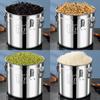 6/12/21/33L Stainless Steel Airtight Canister Food Storage Container Food Oil Sugar Milk Storage Bucket for Household Kitchen