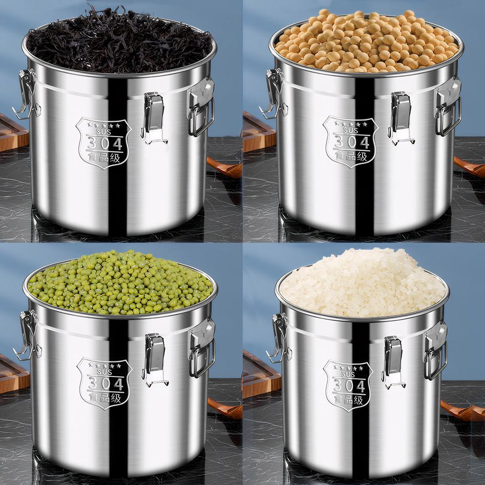6/12/21/33л Контейнер для хранения продуктов из нержавеющей стали 304 Ведро для хранения пищевого масла, сахара, молока для дома, кухни, бара, ресторанов