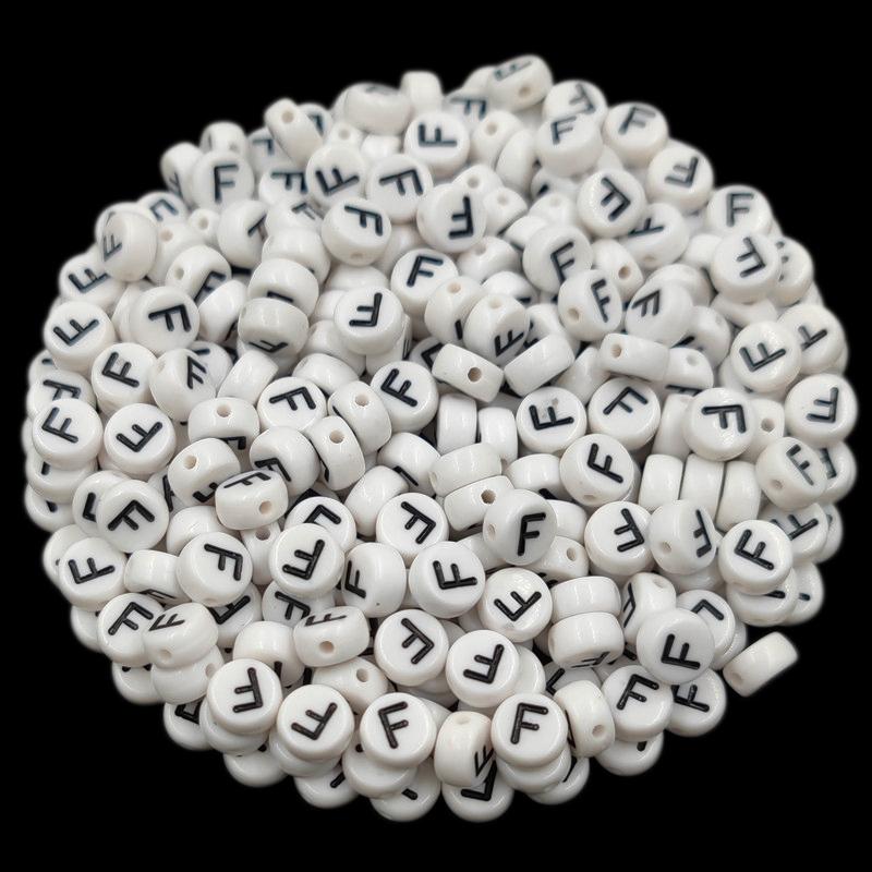 50Pcs 7mm 26 Letter Loose Beads DIY Crafts for Jewelry Making Necklace Bracelet Making