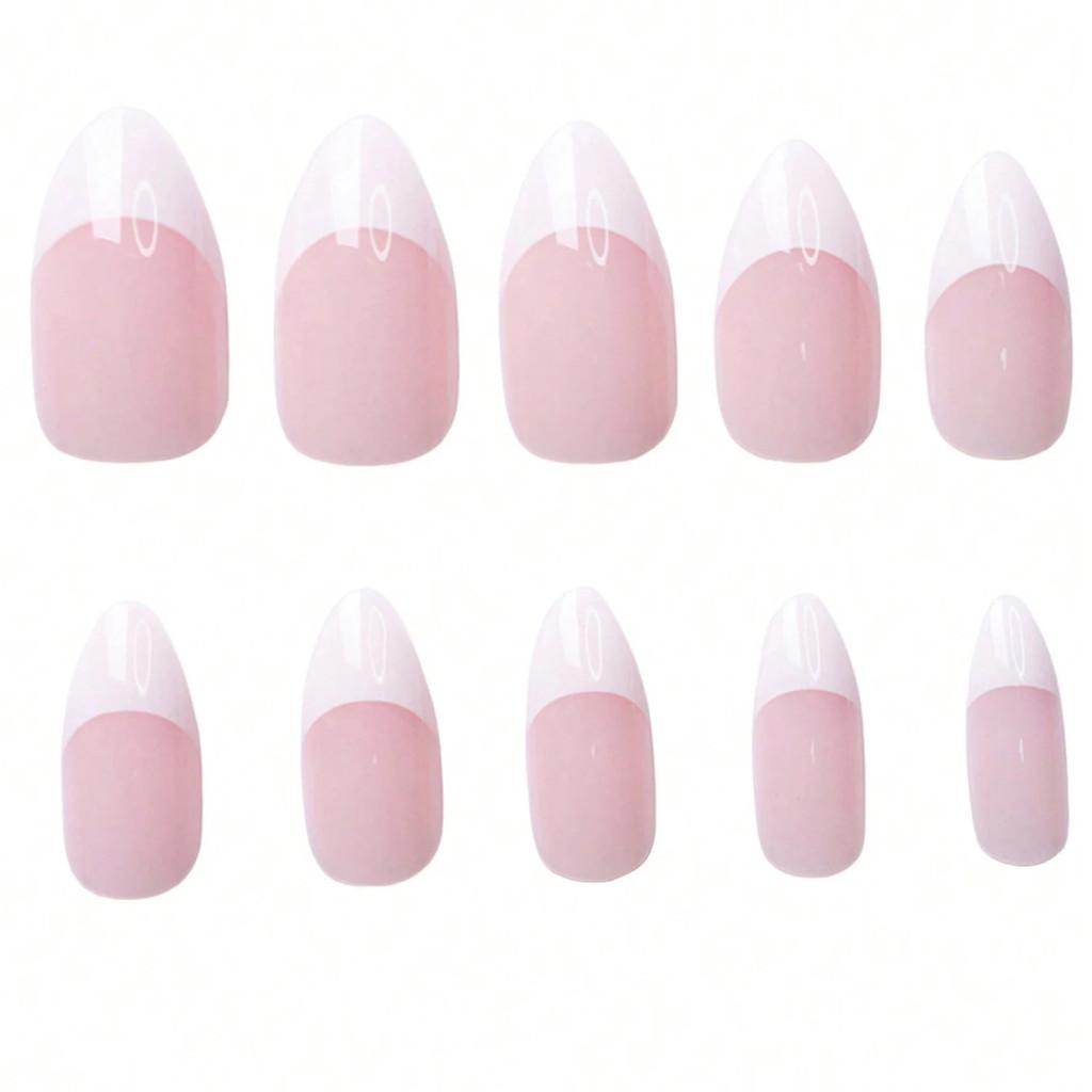 360PCS/Box French Almond False Nail Press On Nails Nude Pink Full Cover Artificial Wearable Fake Nails Tips Manicure Tools