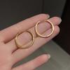 925 Silver hoop Earrings Simple Temperament Circle Semale Sexy Jewelry Gift For Women
