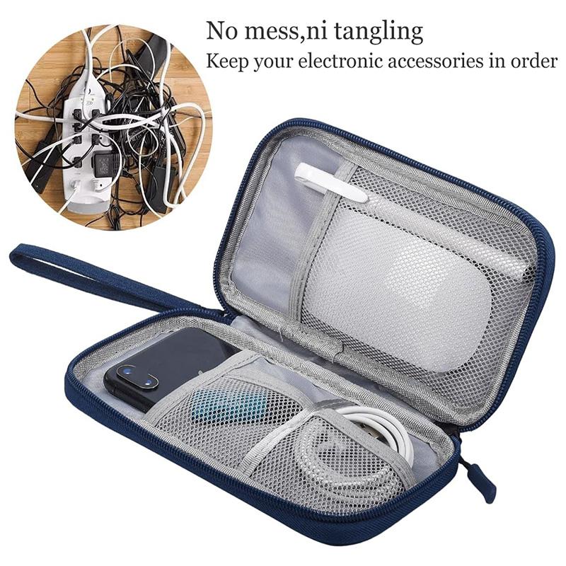 Portable Travel Digital Storage Bag - USB Cable Organizer Headset Charger Case,Multi-Layers Storage Bag for Neatness Convenience
