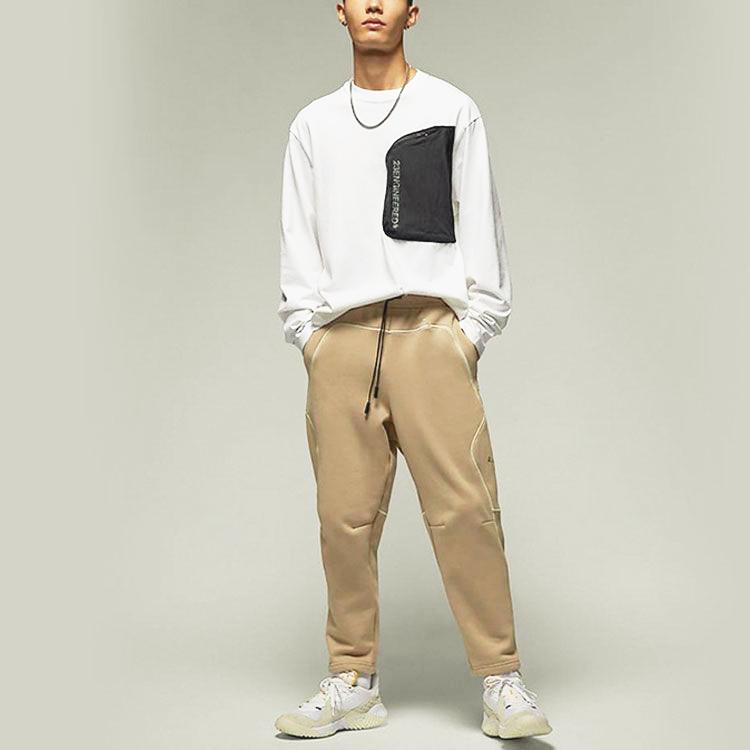 Nike Мужские спортивные повседневные брюки из флиса, коричневые DV7684-254
