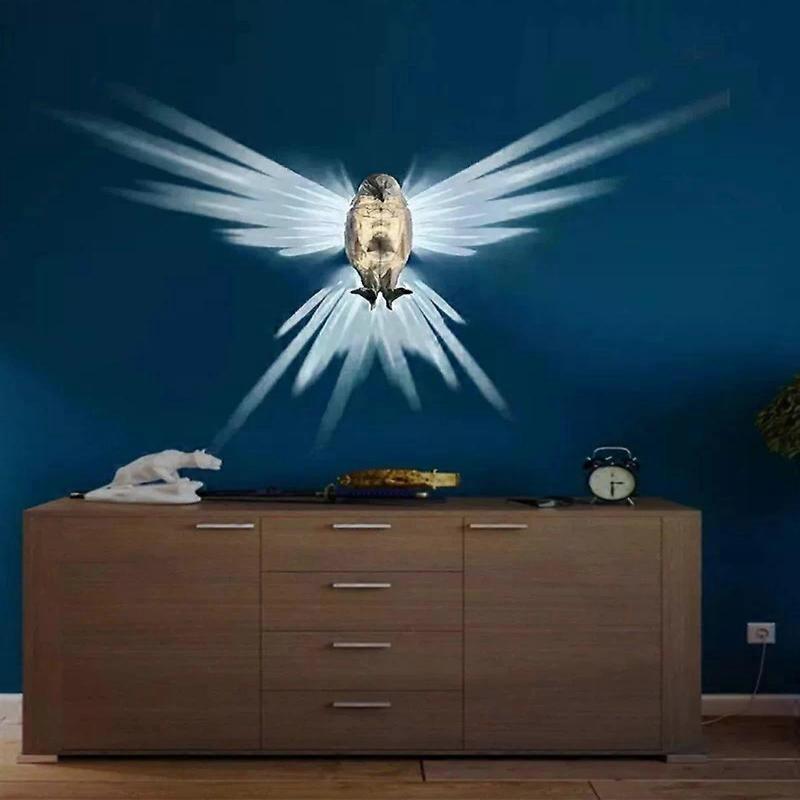 Xmas Wall Lamp Owl Eagle Shape Projector Modern Creative Atmosphere Sconce Light 3D Print Body Animal Lighting Lustre Halloween