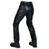 Mens Motorcycle Riding Pants PU Leather Protective Gear Anti-Fall Windproof Waterproof Stretch Fit Straight Cut Racing Style
