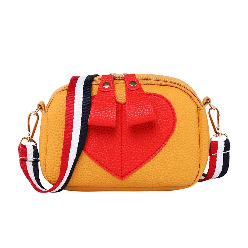Cozy Up Color Contrast Heart-shaped Camera Phone Bag for Women's Long Casual Diagonal Cross Bag