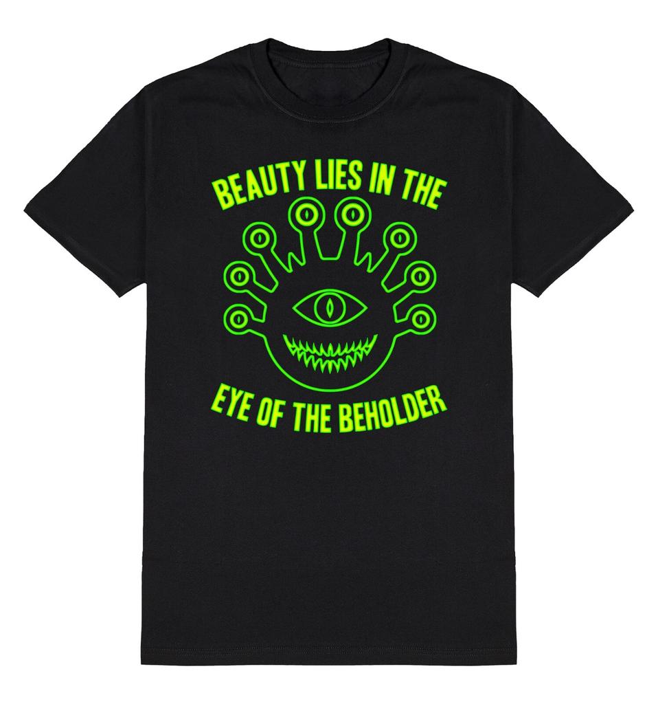 Beauty Lies In The Eye Of Beholder T-Shirt Mens Dungeons & Dragons Gaming Tee