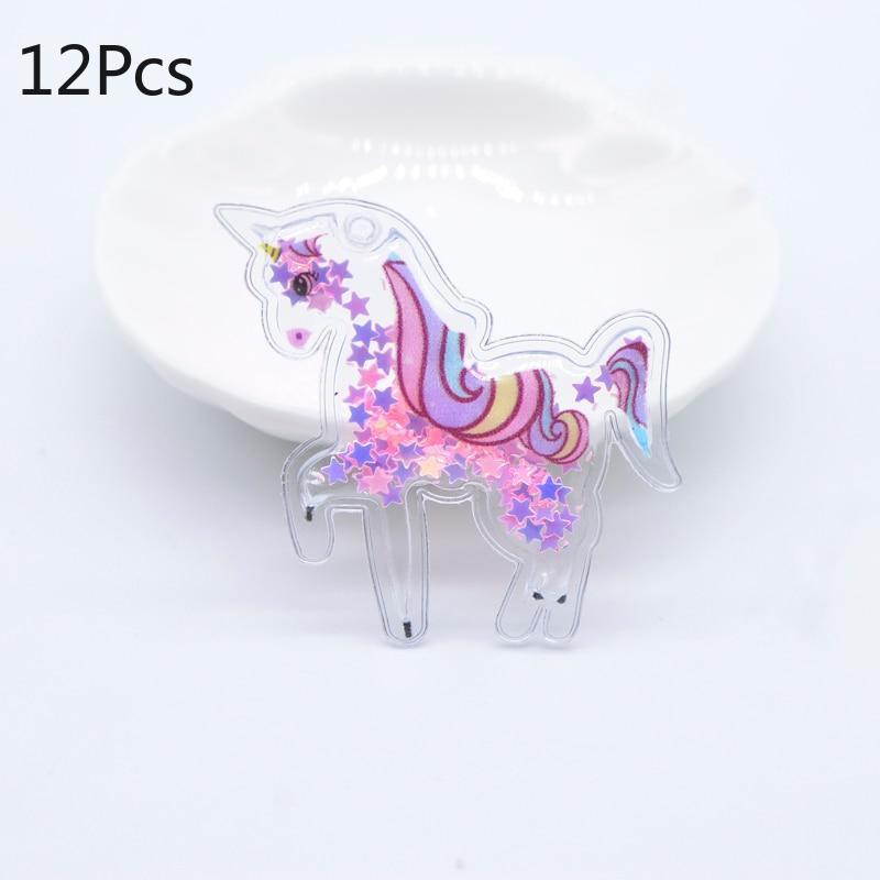 12 шт. новые аппликации с принтом единорога для скрапбукинга, сделай сам, нашивки для украшения дома, аксессуары для украшений