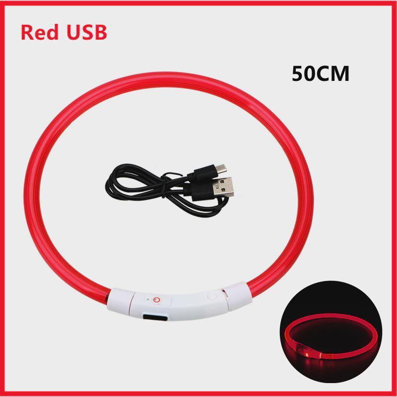 Светодиодный светильник для ошейника для собак - USB-перезаряжаемый ошейник для щенков с подсветкой, светящееся ожерелье из ТПУ для маленьких, средних и больших собак