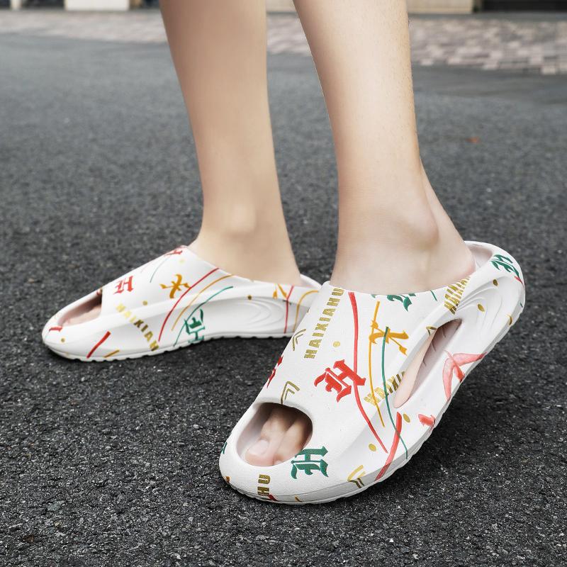 Модные летние мужские нескользящие сандалии для плавания повседневная модная домашняя обувь для отдыха на пляже мужские сандалии тапочки мужские