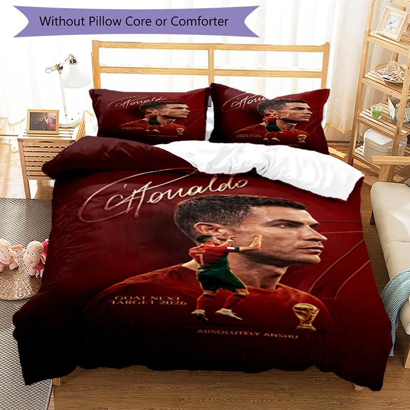 Ronaldo's Prince Neymar's Journey Glory Bedding Set, Breathable Duvet Cover with Pillowcases, Soft Bed Linen for Bedroom Home Decoration, Perfect Fest