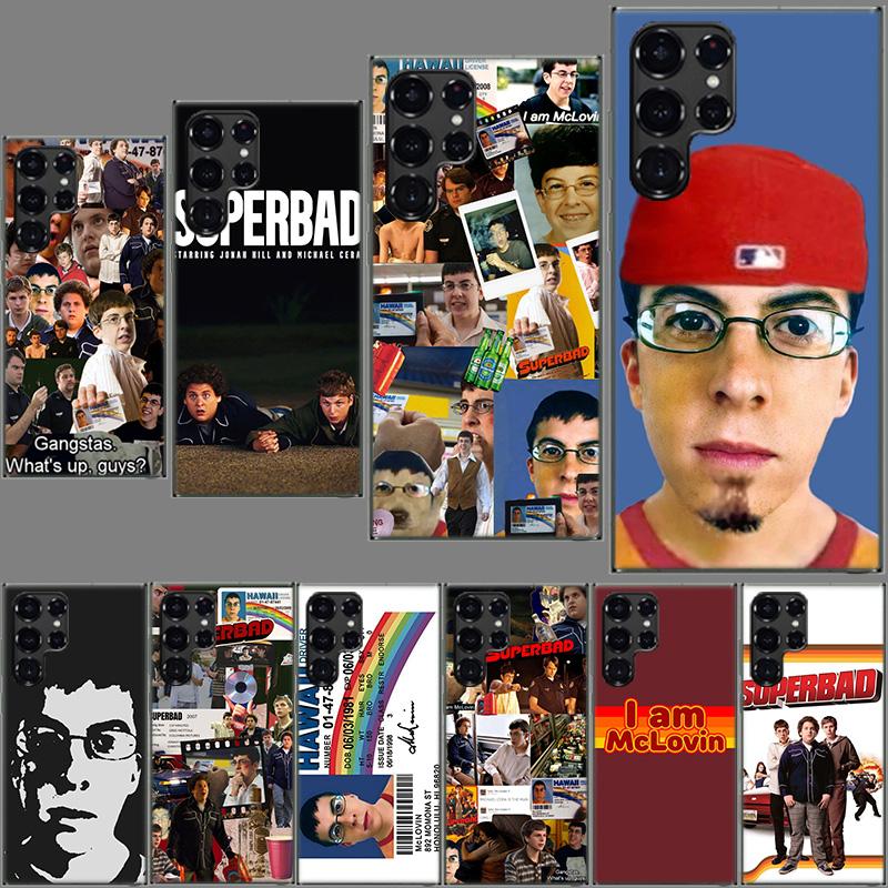 Mclovin SuperbadZ Phone Case For Samsung Galaxy S24 S23 S21 S20 FE S22 S26 Ultra S25 Edge S10 Plus Cover Clear TPU Capa Shell Co