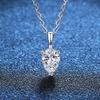 Dainty Teardrop Moissanite Pendant 1ct D Color Necklace Women