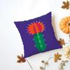 Simple Casual Fresh Elegant Simple Flower Art Cushion Cover Washable Linen Pillowcase Soft  for Daily Sofa Bed Home Room Decor