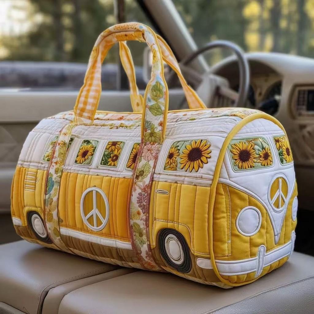 Short Distance Bus 3d Digital Sponge Print Travel Bag With Polyester Fabric For Leisure Travel