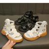 Children's Roman Shoes 2024 Summer Fashion Beach Shoes Boys&Girls Soft Sole Chic Princess Shoes Students Simple Sandals Non-Slip