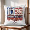 happy th Anniversary Cushion Cover Natural Linen Organic Fabric DoubleSided Printing Couch Pillow Covers Home Decor