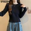 Осенне-зимний вязаный свитер женский Wave Top Undercover New Undercover Bottom Slimming Short Sweater