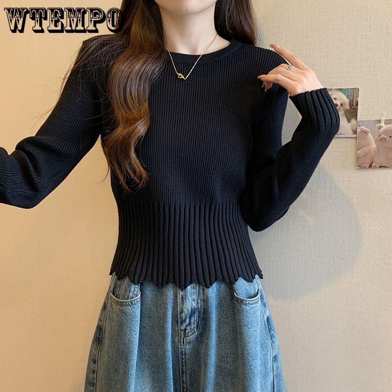 Осенне-зимний вязаный свитер женский Wave Top Undercover New Undercover Bottom Slimming Short Sweater