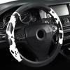 Cow Print Steering Wheel Cover, Universal 14.5-15 Inch Breathable Microfiber Leather Anti-Slip Car Steering Wheel Protector For Women Men,