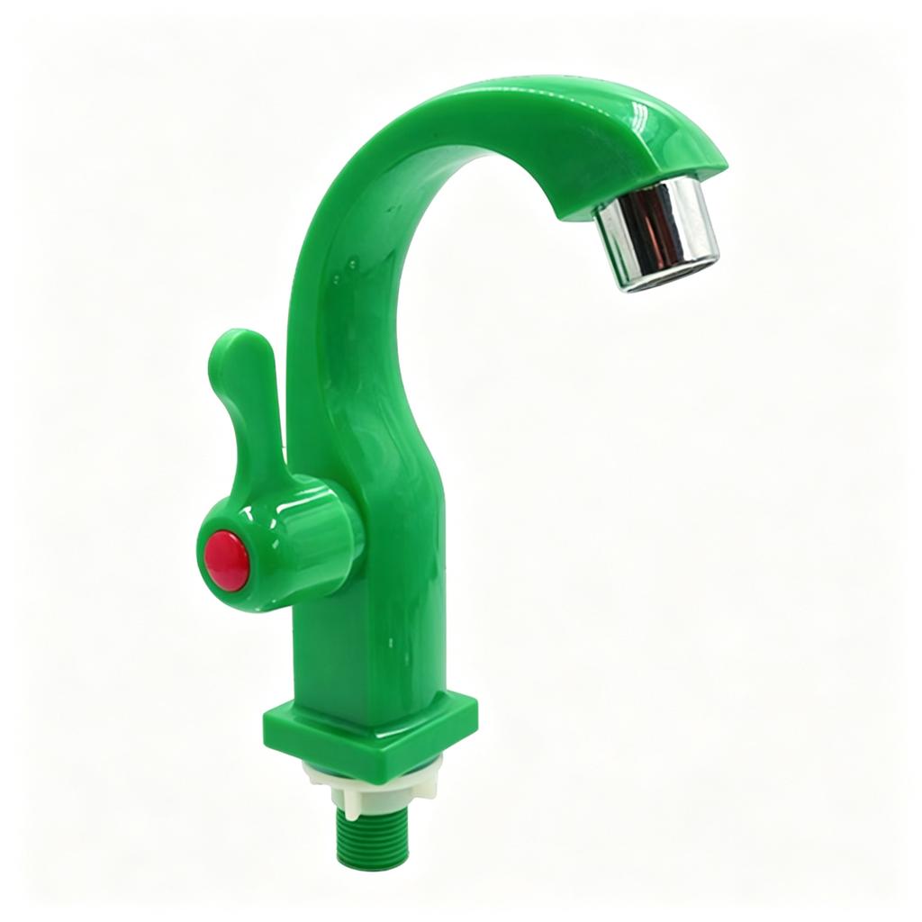 1 PC Creative Simple Plastic Steel Faucet Multi-Color Kitchen Bathroom Outdoor Garden Water-Saving Single Handle Tap