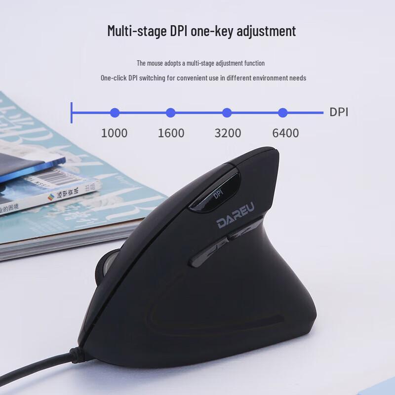 Эргономичная проводная вертикальная мышь Dareu LM108PRO