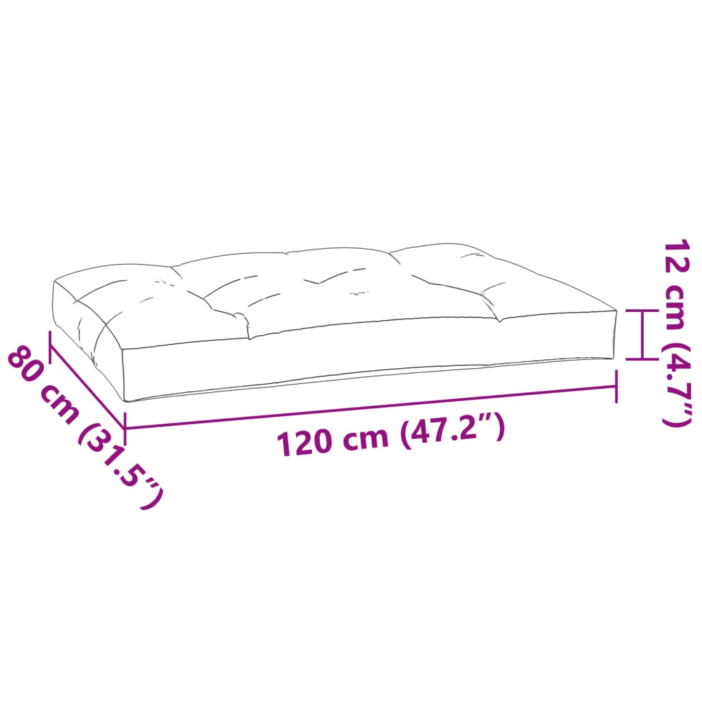 7 Piece Pallet Cushions Anthracite Fabric
