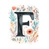 Plakat "F" Z Kolorowymi Kwiatami Plakat "F" Z Kolorowymi Kwiatami, 30X40 Cm, Bez Ramy, Papier Matowy 230 Gsm