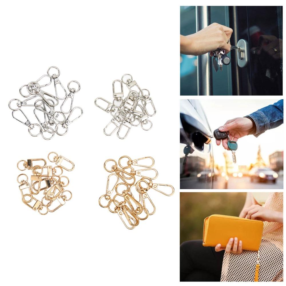 40pcs Gold Swiveling Clasps Silver Lobster Claw Clasps Purse Making Lobster Clasps Packpack,