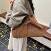 Осенне-зимняя ретро сумка большой вместимости женская 2025 новая модная и простая сумка через плечо для поездок на работу, сумка-тоут для студенток