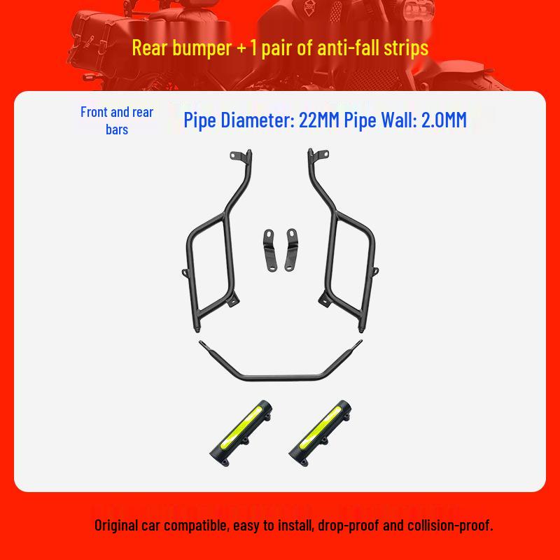 Chunfeng 150SC-F Scooter Bumper Exhaust Pipe Guard - Full Coverage Protection Bar for Front and Rear.