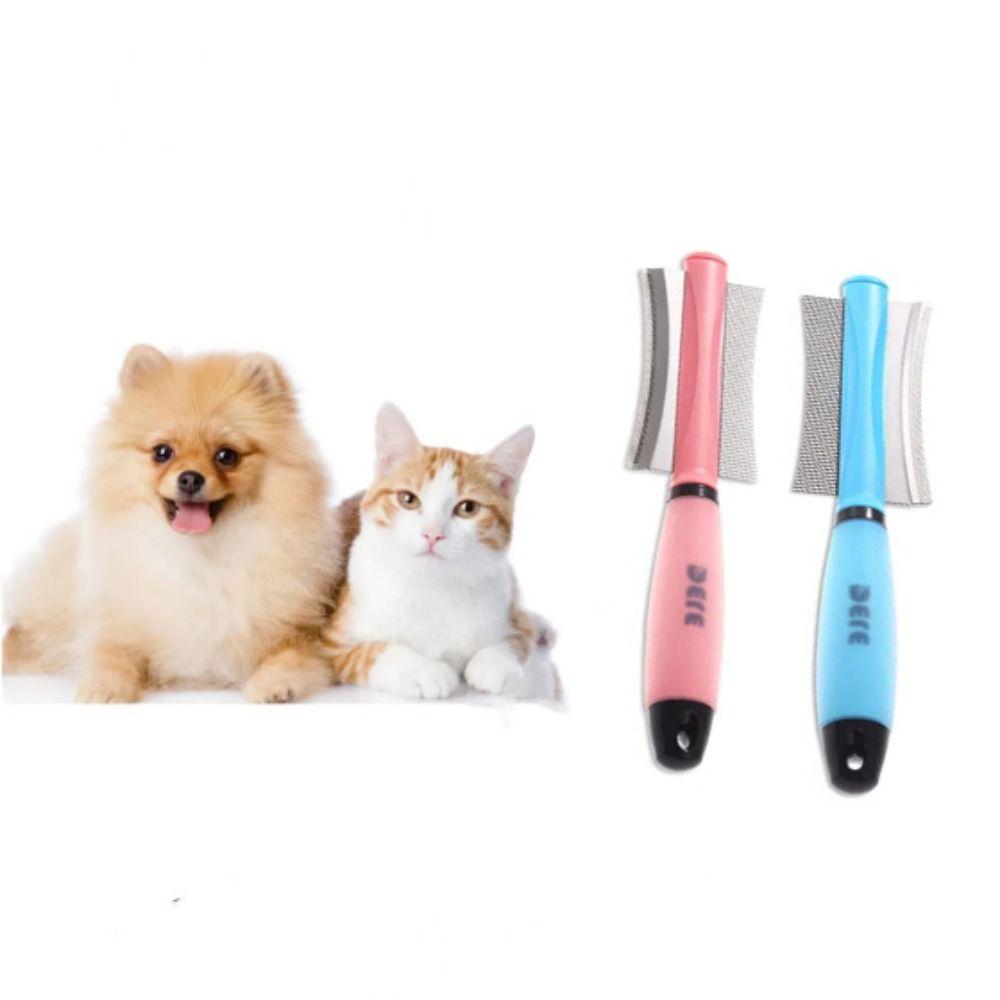 Silicone Double-Sided Cat Grooming Tool Double-Sided Cat Deshedding Brush Grooming