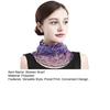 Yousheng Women Floral Chiffon Ring Scarf Neck Guard False Collar Elastic Bib Wraps Travel Scarf Versatile Accessory