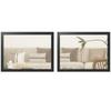 Wall Bathroom Mirror, 30 x 40 cm Wall-Mounted Mirror for Living Room, Bedroom, Hallway, Set of 2, Black