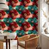 Ink Red, Burgundy and Turquoise Wallpaper for Living Room and Bedroom 50x1000