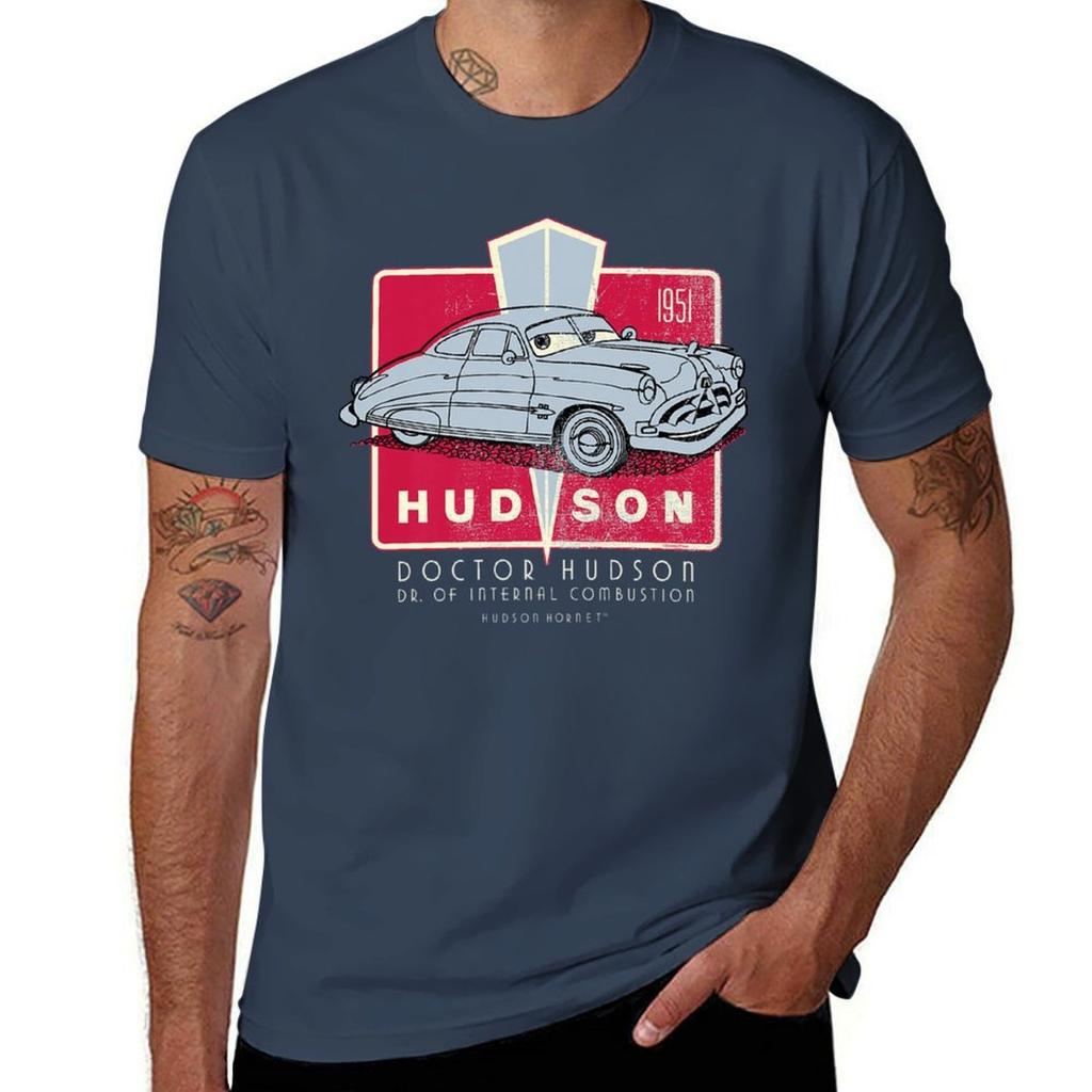 Retro Used Car 50s Tshirt Basic Solid Color Short Sleeve Cotton Top
