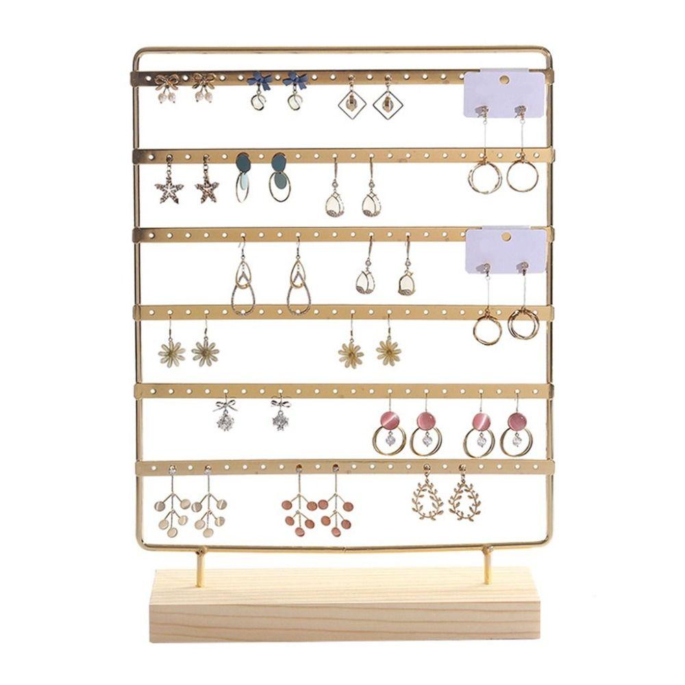DIY Metal Earring Holder Large Capacity Earrings Storage Rack Jewelry Display Stand Girls Gifts