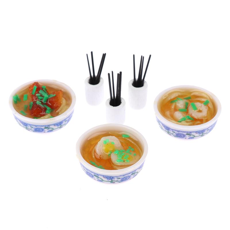 1 шт. кукольный домик миниатюра радом миска с палочками для еды игрушки декор аксессуары