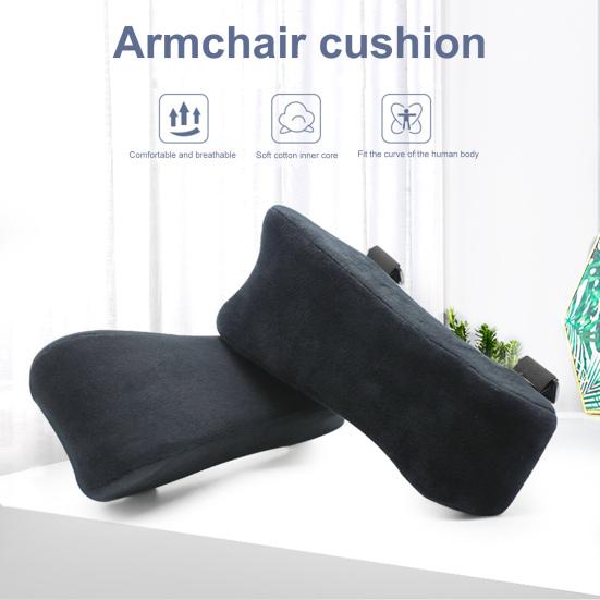 Подушка для офисного стула, мягкая дышащая, уютная застежка, лента с частицами, нижняя поддержка, плюшевая подушка для рук из пены с эффектом памяти, подлокотник для офисного использования