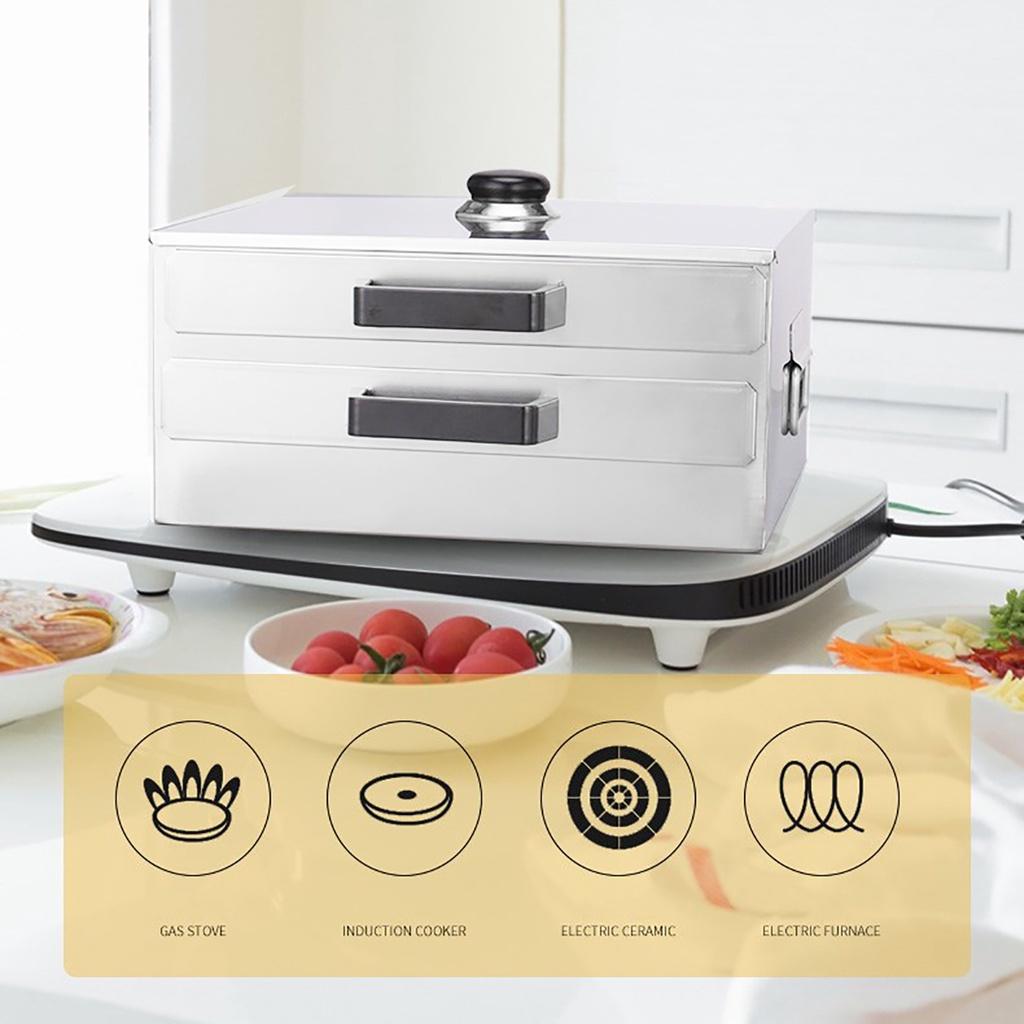 Бытовая 1-2-слойная булочка с вермишелью, пароварка, пароварка из нержавеющей стали 304, ролл с рисовой лапшой, булочка на пару, паровая машина