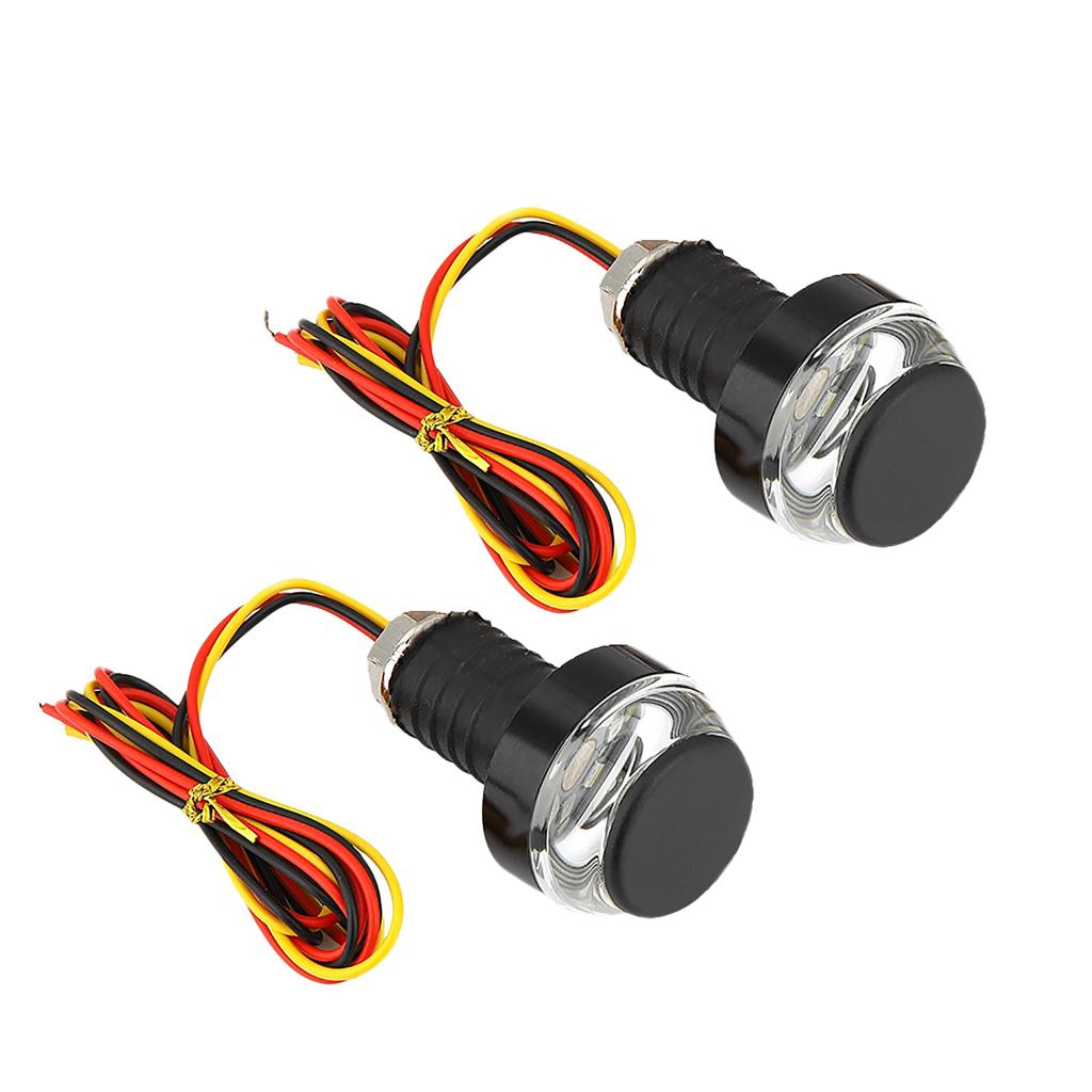 DC12V мотоцикл светодиодный указатель поворота фара ручка руля заглушка руль фонарь белый желтый