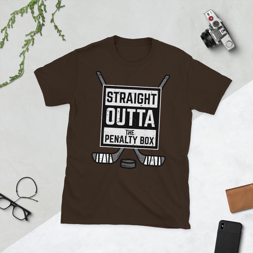 Ice Hockey Straight Outta Penalty Box Funny Unisex Boys Kids Tshirt